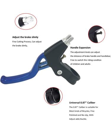 BNVB 1 Pair Aluminium Alloy Bicycle Brake Levers - Universal 4 Finger Handle for MTB, BMX, Road Bikes (Blue) - Buy Online on GoSupps.com