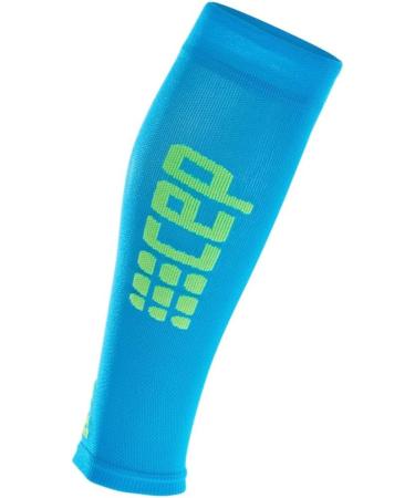 CEP Ultralight Compression Calf Sleeves for Men | Electric Blue/Green V Compression Sleeves - Buy Online on GoSupps.com