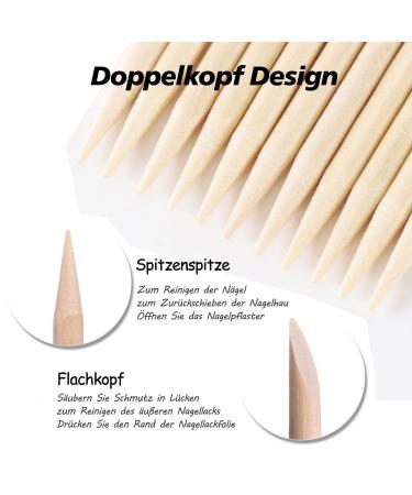 200 Pieces Orange Wooden Sticks & Double-Sided Rosewood Nail Files - Premium Manicure Tools for Nail Care - Buy Online on GoSupps.com