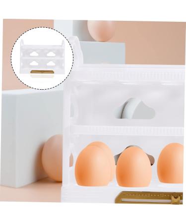 Uonlytech Egg Storage Box Clear Stand Egg Tray for Refrigerator Egg Drawer Egg Preservation Rack Organizer Dog White 25.5X20X10CM - Buy Online on GoSupps.com