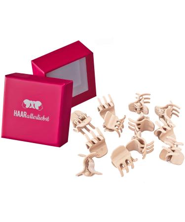 Haarla-Liebst orchids hair clips small 2cm beige mini-hair clips in box small hair clip hair clip hair clips hair jewelry small clips for girls women beige Slhish color: pink