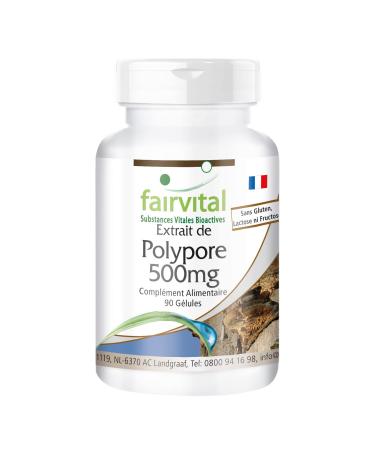 Fairvital | Polyporus Extract 500mg VEGAN - Highly Dosed - 90 Capsules - Mushroom Extract Standardized to Polysaccharides 30%