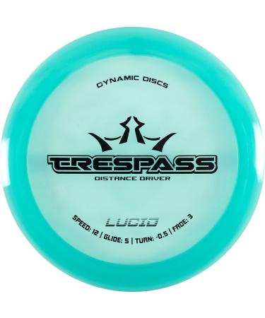 Dynamic Discs Lucid Trespass Disc Golf Driver | Maximum Distance Frisbee Golf Driver | Stable Golf Disc | Stamp Colors Will Vary Turquoise