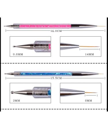 Gracelaza 5pcs Nail Art Brush Set - Precision Paint Pens for UV Gel & Acrylic - Ideal for Nail Designs - Buy Online on GoSupps.com