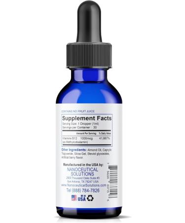 Nano Methyl B-12 1000mcg Liquid Drops for Instant Absorption - Berry Flavor - Buy Online on GoSupps.com