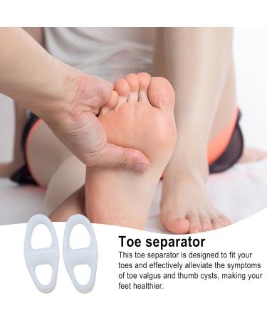 Yianyal Toe Spreader - Reusable Silicone Orthotic for Correct Toes Hammer Toe Relief & Friction Prevention | Portable & Smooth Design - White L - Buy Online on GoSupps.com