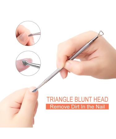 HaimiLiya Cuticle Pusher & Gel Nail Remover Tool - Dual-End Dead Skin Pusher for Gel Polish Removal - 410 Stainless Steel - Buy Online on GoSupps.com