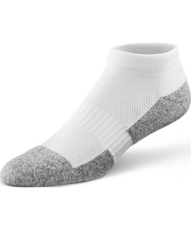 Dr. Comfort Diabetic No Show Socks Medium (Men s 8.5-10/Women s 9.5-11) White