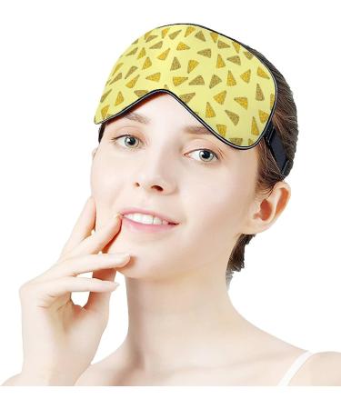 Cheese Pattern Sleep Mask for Women | Adjustable Eye Shades with Elastic Strap for Comfortable Sleep - Buy Online on GoSupps.com