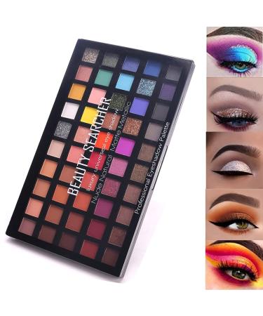 Professional 50-Color Eyeshadow Palette | Matte & Shimmer Pressed Pigments | Waterproof & Durable Makeup - Buy Online on GoSupps.com