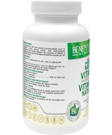 Benemax Natural Vitamin E. High Absorption. Powerful Antioxidant For Anti Aging. 100% Plant Based & Vegan - Outer Softgel Made of Tapioca vs Other Brands that Use Carrageenan or Gelatin. 60 day supply - Buy Online on GoSupps.com