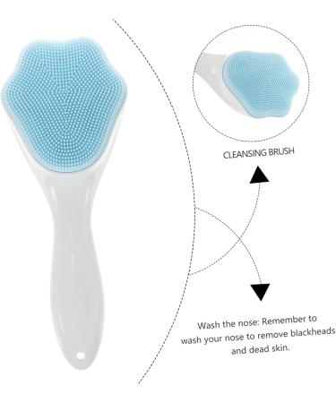 Ipetboom Silicone Face Brush Silicone Face Scrubber with Handle Cat Face Exfoliator Brush for Women (blue) Face for Women Rubber Face Scrubber Tool Deep Cleaning Miss 15.3x5.2cm Blue - Buy Online on GoSupps.com