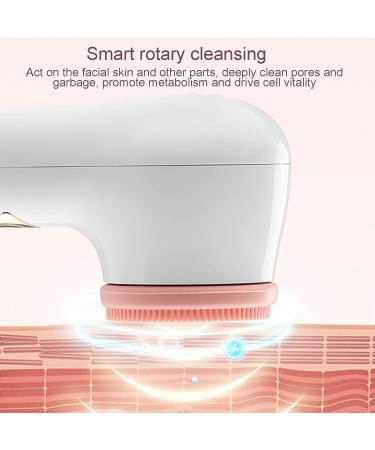 Electric Face Wash Brush - White Electric Face Scrubber | 3 Brush Heads Electric Exfoliate Facial Cleansing Brush | Waterproof Facial Cleanser Brush | Rechargeable Face Cleaner Brush for Massaging - Buy Online on GoSupps.com