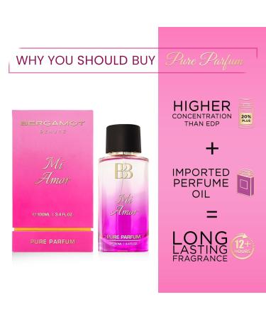 Bergamot_Beaute MI AMOR Pure Parfum | Pear Rose & Cashmere | 12+ Hrs Long Lasting Perfume for Women | Higher Concentration than Eau De Parfum 100ML - Buy Online on GoSupps.com