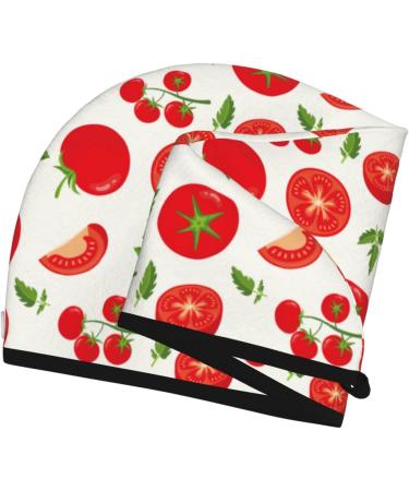 Fresh Red Tomato Microfiber Hair Towel - Super Absorbent Wrap for Long Curly & Thick Hair | Quick Dry Coral Velvet for Women - Buy Online on GoSupps.com