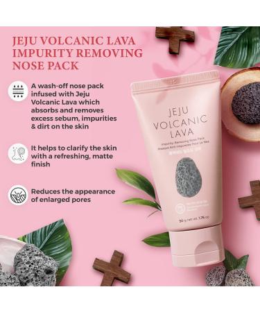 The Face Shop Jeju Volcanic Lava Nose Pack 1.76 Fl Oz | Purifying Wash-Off Treatment for Excess Sebum & Impurities, Pore Shrinking & Skin Clarifying - Buy Online on GoSupps.com