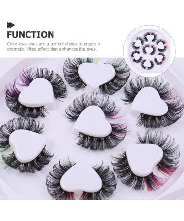 Beaupretty 7 Pairs False Lashes Colored Lash Extensions False Lash Extensions Cosmetic Lashes Lash Clusters with Color Cosplay Lashes Color Lashes Colored Lashes Chemical Fiber Russia Eyelash - Buy Online on GoSupps.com