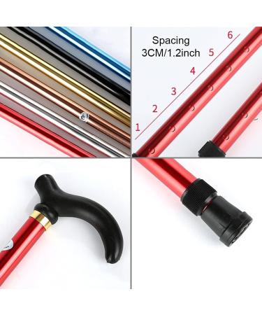 Lightweight Height Adjustable Crutches Teleswalking Stick 6 Colors Hiking Sticks Mobility Aids for Men Women Elderly/Brown Lucky Star - Buy Online on GoSupps.com