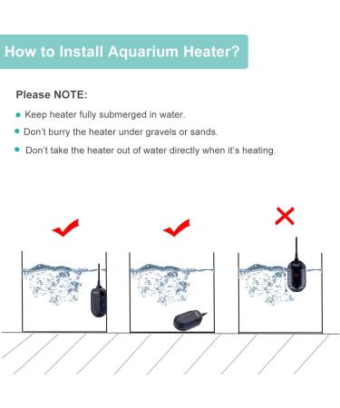 Hygger 100W Digital Betta Aquarium Heater for Turtles - Intelligent LED Temperature Controller & Adjustable Thermometer for 25-90 Liters - Buy Online on GoSupps.com