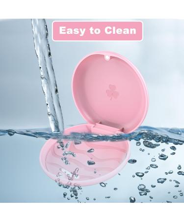 Buy 2-Piece Braces Bite Can & Denture Container Set | Tooth Rail Box & Aligners - Prosthetic & Braces Storage in Pink - Buy Online on GoSupps.com