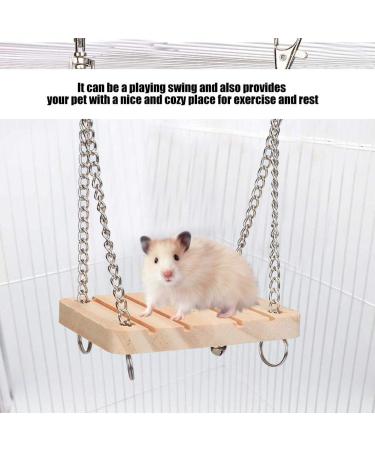 Premium Hamster Swing & Toys | Wooden Hanging Beds for Hamsters Mice Guinea Pigs & Chinchillas - Ideal Pet Accessories - Buy Online on GoSupps.com