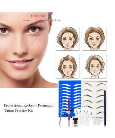 Anself Eyebrow Microblading Kit for Permanent Tattoo Practice - Manual Pen, Needle, Pigment Ink, Practice Skin Tool - Buy Online on GoSupps.com