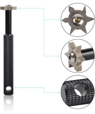 HIFROM Golf Club Groove Sharpener with 6 Heads - Re-Grooving Tool for Irons & Utility Clubs - Black - Buy Online on GoSupps.com