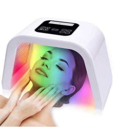 LED Light Beauty Mask 7 Color Device Home Care for Radiant Beautiful Young Skin Anti-Aging Regeneration Dark Spots Wrinkles Enlarged Pores Sagging Skin Elasticity Collagen
