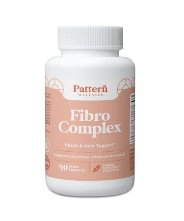 Pattern Wellness Fibro Complex Advanced Formula with BioPerine for Nutrient Absorption Supports Muscle Joint & Mobility Health 90 Vegan Capsules 90 Count (Pack of 1)