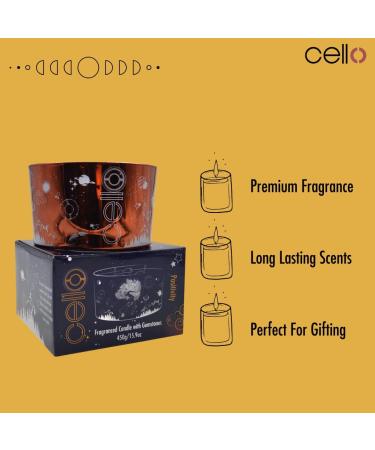 Celestial Citrine Crystal Candle: Astrology Gift with Scented Citrine Gemstones - Ideal Candle Gift for Men and Women - Buy Online on GoSupps.com