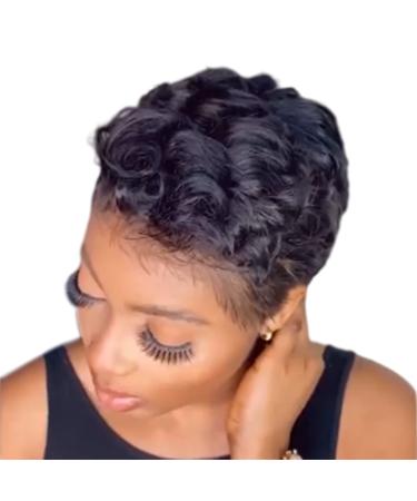 Frdun Short Curly Wigs 2021 New Brazilian Straight Hair 360 Lace Bob Women Wig Heat Resistant Fiber for Women
