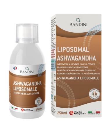 Bandini Ashwagandha KSM-66 Liposomal Liquid 250 mg 5% withanolides - Haute biodisponibilit & Absorption Tonique-adaptog ne - Fatigue physique et mentale Flacon de 250 ml 25 portions de 10 ml