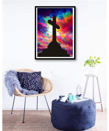 DIY 5D Diamond Painting Kit | The Holy Cross Rhinestone Embroidery | Full Square Drill | Arts Craft Supply | Wall Decor 12X16 - Buy Online on GoSupps.com