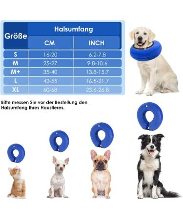 NASJAC Inflatable Hinge Dog & Cat Collar | Adjustable Soft Comfort & Leak Protection | XL Blue | Wound Care After Surgery - Buy Online on GoSupps.com