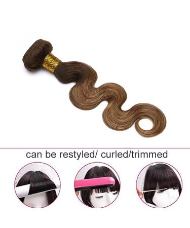 SEGO 100% Unprocessed Brazilian Human Hair Bundles - Body Wave Weave Extensions in Medium Chestnut Brown - Buy Online on GoSupps.com