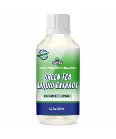 Myoc Green Tea Liquid Extract 120ml / 4 fl oz| Cosmetic Grade Extract for DIY Skincare Hair Care & Beauty Formulations | Non-Edible | Cosmetic Ingredient for Face & Body Care