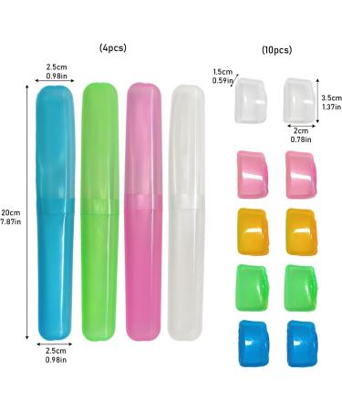 14-Piece Travel Toothbrush Kit - Portable Cases & Protective Covers for Family Trips - Buy Online on GoSupps.com