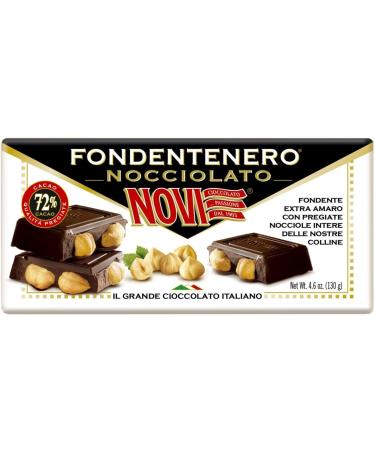 Novi Set of 16 fondentenero Nocciolato extremely bitter dark chocolate with whole hazelnuts 72% cocoa 130 g + Polpa di Pomodoro Italian Gourmet Polpa di Pomodoro 400 g box - Buy Online on GoSupps.com