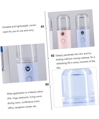 BIUDECO 1pc Portable Humidifier Face Mister Sprayer Cool Facial Mister Hydrating Instrument Miss Plastic Usb 14.5X4CM Blue - Buy Online on GoSupps.com