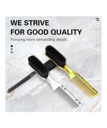 Men's Multifunctional Beard & Hair Styling Brush Comb - Double Head Easy to Use Silver Color - Buy Online on GoSupps.com