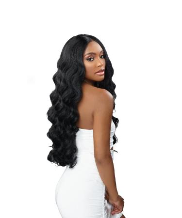 Sensationnel BUTTA Lace Wig - Curly Body 26 (1B) - Extra Wide Lace Front - Preplucked Natural Hairline - Human Hair Blend - Best for Natural Look - Buy Online on GoSupps.com