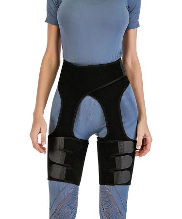 XL Hip Support Brace - Compression Wrap for Hip Joints, Arthritis & Groin - Anti-Slip, Faster Recovery - Black - Buy Online on GoSupps.com