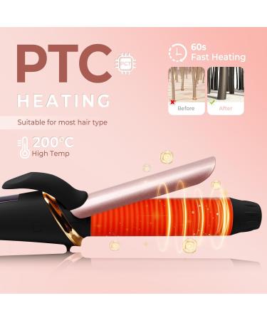 Mini Curling Iron for Short Hair 25mm - Portable Travel Wand with 5 Temperature Settings - Dual Voltage Small Hair Curler - LED Display (Black) - Buy Online on GoSupps.com