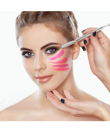 Stainless Steel Makeup Palette with Spatula - Professional Cosmetic Tool for Mixing Foundation and Nail Art - Buy Online on GoSupps.com