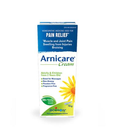 Boiron Arnicare Cream for Pain Relief Muscle Pain and Joint Pain Relief Swelling from injuries Bruise & Bruising from Natural Sourced Plants Including Arnica Montana 70g