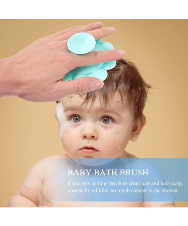 Healvian Soft Bristle Baby Bath Massage Brush - Toddler Safe Hair Washing and Scalp Cleaning Tool - Buy Online on GoSupps.com