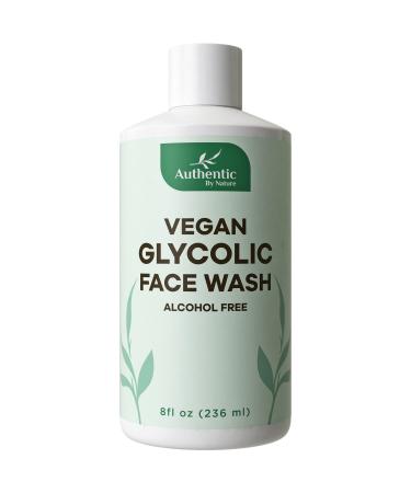 Vegan Glycolic Acid Face Wash With Cucumber + Seaweed Extract - Gentle Exfoliating Anti-Aging Face Soap Cleanser Scrub For Facial Skin Care  Acne Treatment for Men  Women. Hydrating + Moisturizing