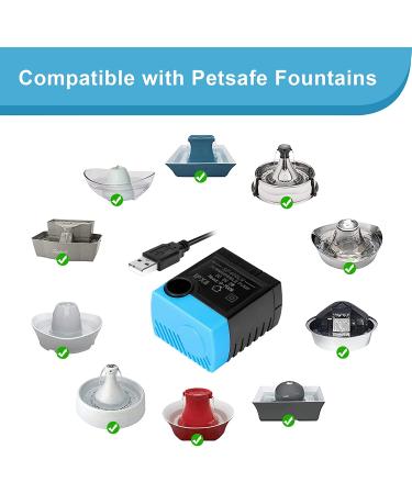 VinDox SP-400LV USB Replacement Pump for Pet Drinking Fountains - Compatible with PetSafe Drinkwell Ceramic, Stainless Steel, and 360 Dispensers - Buy Online on GoSupps.com