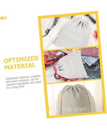 MAGICLULU 4pcs Hair Dryer Storage Bag Drawstring Storage Bag Storage Organizers Creative Storage Bag Cloth Storage Bag Drawstring Bags Travel Hair Dryer Bag Practical Bags Cosmetic Bags 33.00X30.00X0.50CM Light Grey - Buy Online on GoSupps.com
