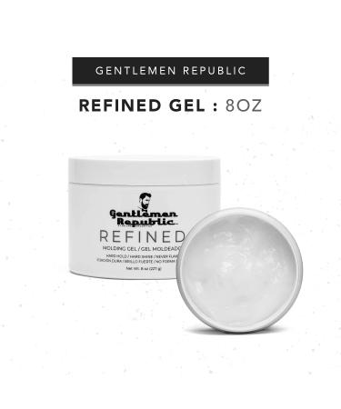 Gentlemen Republic 8oz Refined Gel - Professional 24 Hour Shine and Hold, Humidity Resistant, Alcohol-Free - Made in the USA - Buy Online on GoSupps.com